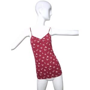 Y2K Style No Boundaries Women's size Large Floral Ribbed Grungecore Cami Top